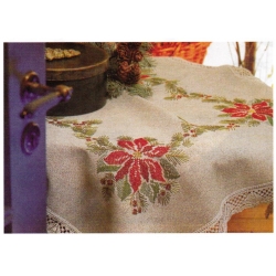 TOVAGLIE NATALIZIE PRESTAMPATE CON MATERIALE CM. 80x80 - 100% COT.
